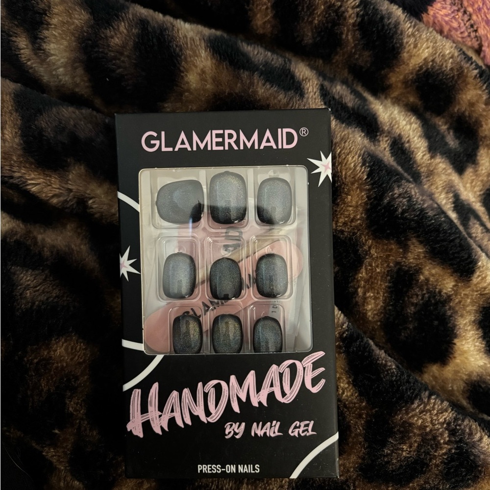 Handmade Black Press-On Nails